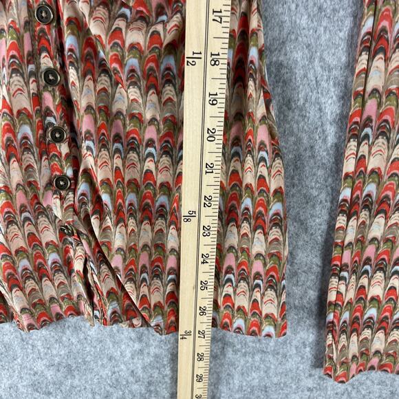 Free People Lucky Shirt Womens XS Canyon Combo Mesh Sheer Ruched Boho Indie - Picture 11 of 16